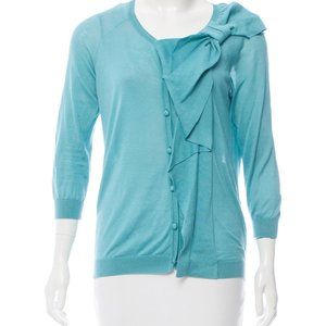 RED VALENTINO Bow-Accented Knit Cardigan